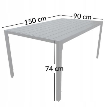 Kontrasto Стол Allen-St 150x90x74 см, чёрный/чёрный, для двух человек, Meb000065 - Home Club